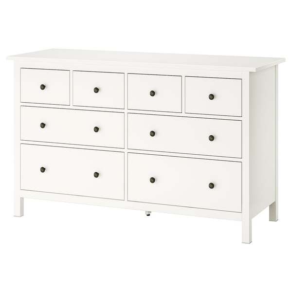Hemnes Kommode Med 8 Skuffer Hvit Ikea