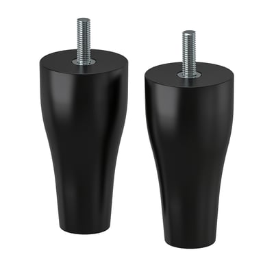 KABBARP Bein, svart, 10 cm
