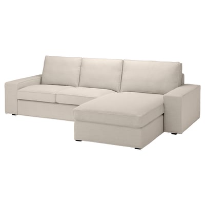 KIVIK 3-seters sofa med sjeselong, Gunnared beige