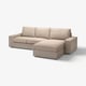 KIVIK 3-seters sofa med sjeselong, Tallmyra beige