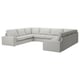 KIVIK U-formet sofa, 7-seters, Tallmyra hvit/svart/grå