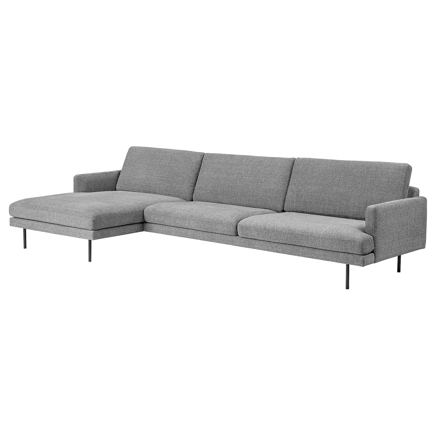 KLINTORP 4-seters sofa - med sjeselong, venstre grå - IKEA