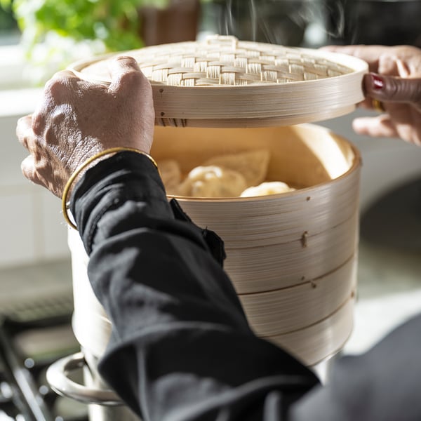 KLOCKREN Dampkoker, bambus, 5.0 l