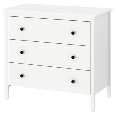 KOPPANG Kommode med 3 skuffer, hvit, 90x83 cm