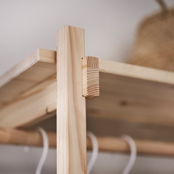 KRONÖREN Åpen garderobe, furu, 90x49x181 cm