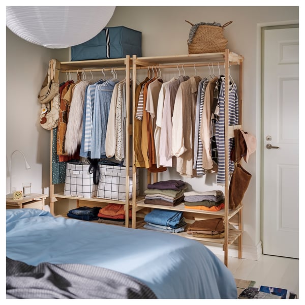 KRONÖREN Åpen garderobe, furu, 90x49x181 cm