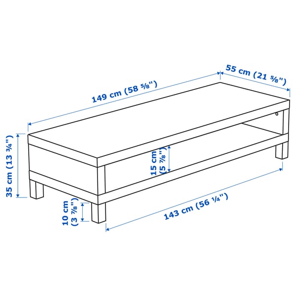 LACK TV-benk - hvit - IKEA