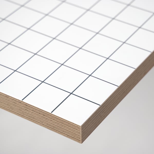 LAGKAPTEN / OLOV Skrivebord, hvit antrasitt/svart, 120x60 cm
