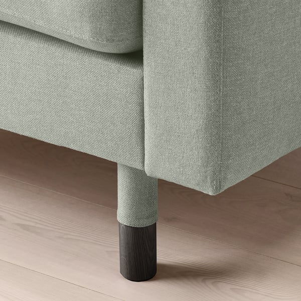 LANDSKRONA 2-seters sofa, Gunnared lys grønn / tre/svart