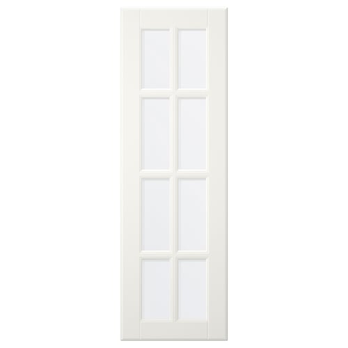 LILLBYN Vitrinedør, offwhite, 40x92 cm