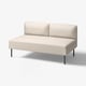LILLEHEM 2-seters modul, Vissle/beige metall