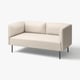 LILLEHEM 2-seters modulsofa, Vissle/beige metall