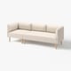 LILLEHEM 3-seters modulsofa, Vissle/beige tre