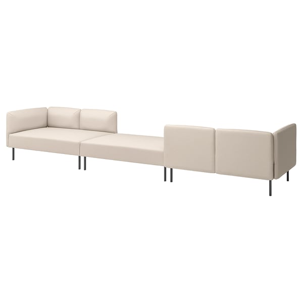 LILLEHEM 6-seters modulsofa, Vissle/beige metall