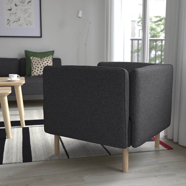 LILLEHEM lenestol, Gunnared/mørk grå tre - IKEA