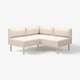 LILLEHEM Modulhjørnesofa, 2-seters, Vissle beige/tre