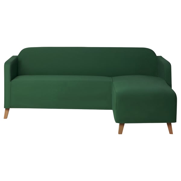 LINANÄS Beskytter f 3-seters sofa m sjl, Vissle mørk grønn