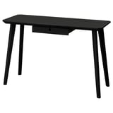 LISABO Skrivebord, svart, 118x45 cm