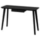 LISABO Skrivebord, svart, 118x45 cm