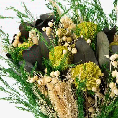 MÄVINN Blomsterbukett, grønn/hvit