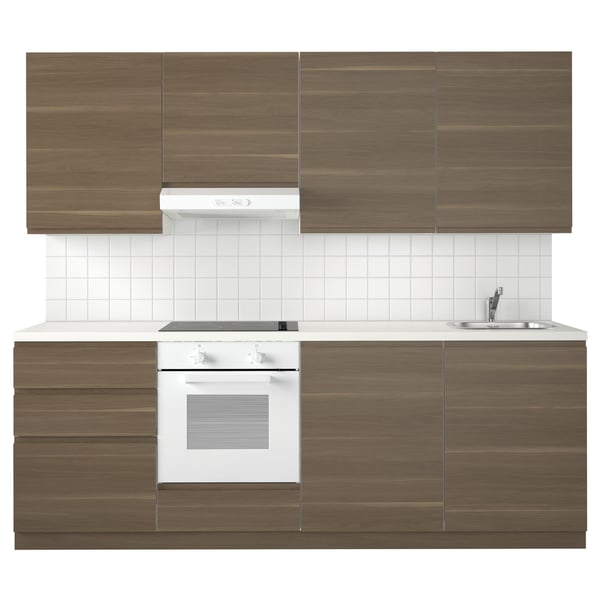 Metod Kjokken Hvit Maximera Voxtorp Valnott 240x60x228 Cm Ikea