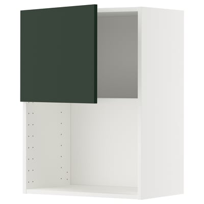 METOD Overskap for mikrobølgeovn, hvit/Havstorp dypgrønn, 60x80 cm