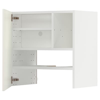 METOD Veggskap for ventilator hylle/dør, hvit/Veddinge hvit, 60x60 cm