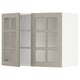 METOD Veggskap m hyller/2 vitrinedører, hvit/Stensund beige, 80x60 cm
