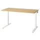 MITTZON Skrivebord, eikefiner/hvit, 140x80 cm