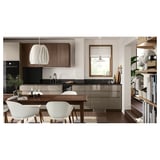 MÖCKLARP Spesialtilpasset benkeplate, matt brun/svart/marmormønstret høytrykksporselen, 1 m²x2.0 cm