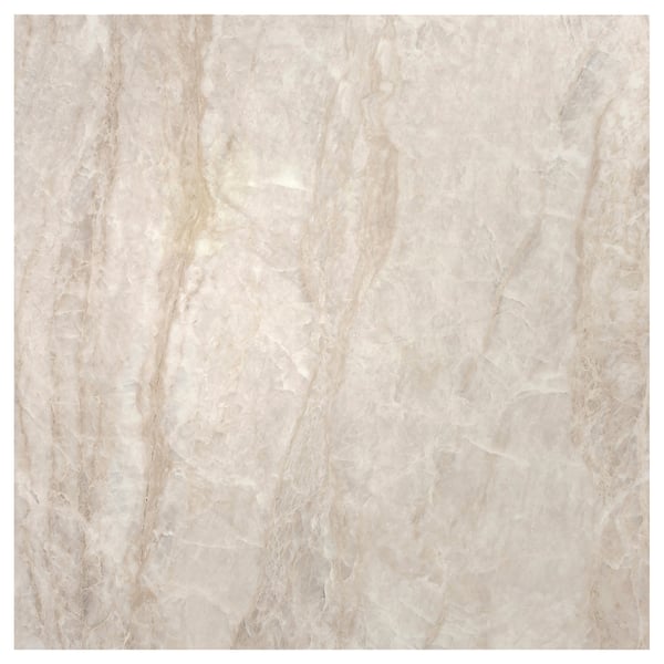 MÖCKLARP Spesialtilpasset benkeplate, polert beige/brun/marmormønstret høytrykksporselen, 1 m²x2.0 cm