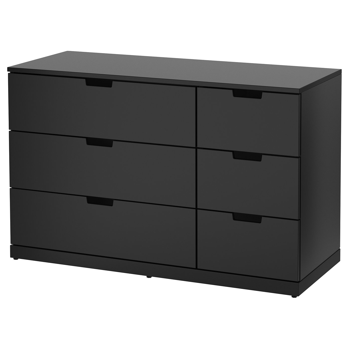 NORDLI Kommode 6 skuffer, antrasitt, 120x76 cm