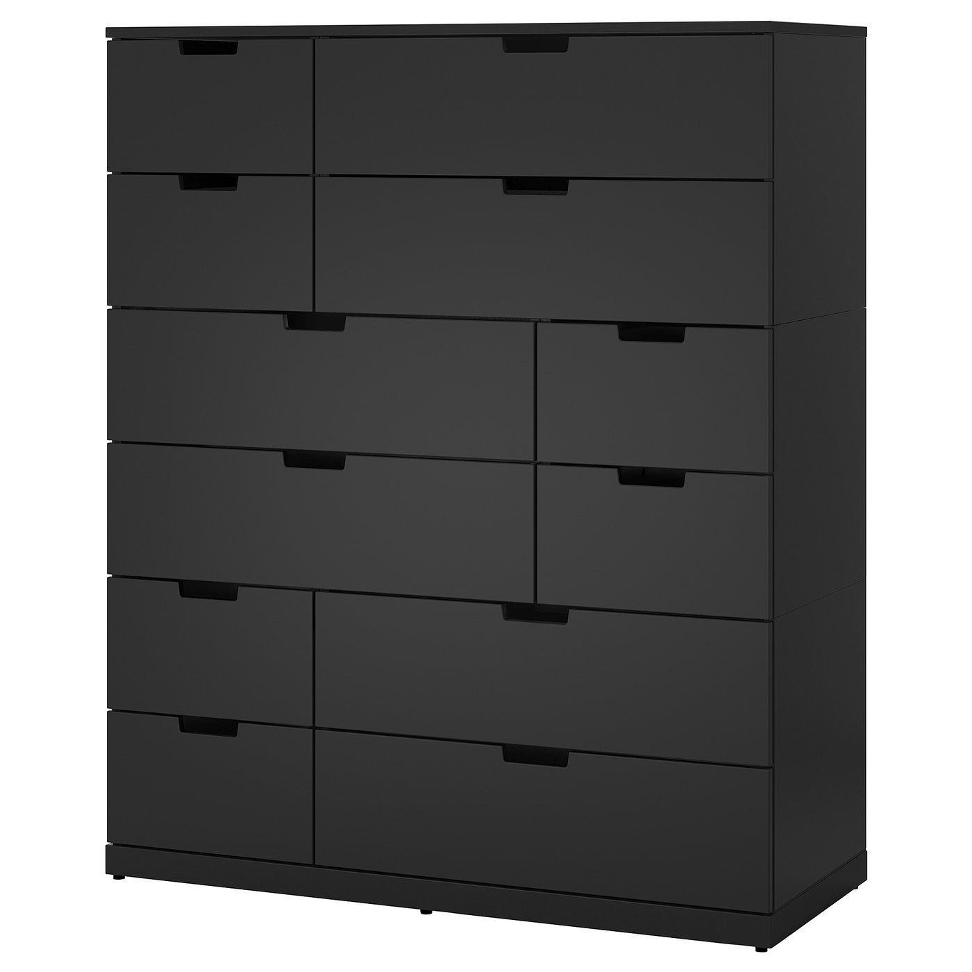 NORDLI Kommode med 12 skuffer, antrasitt, 120x145 cm