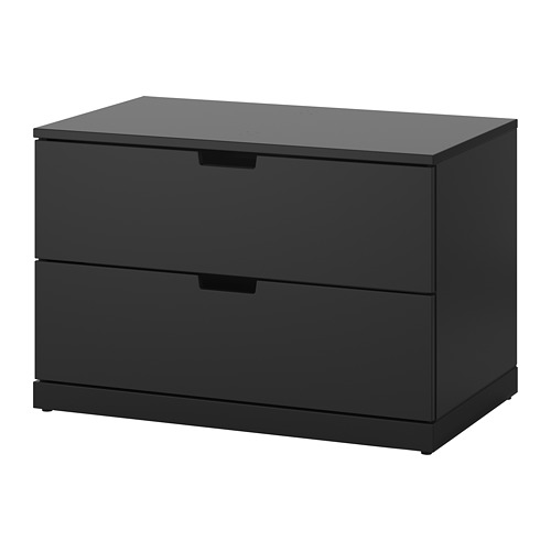 NORDLI Kommode med 2 skuffer - antrasitt - IKEA