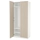 PAX / FLISBERGET Garderobeskap, hvit/lys beige, 100x60x236 cm