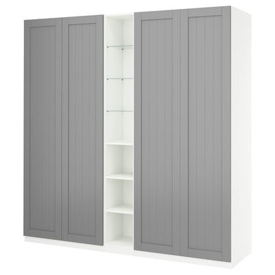 PAX / GULLABERG Garderobekombinasjon, grå grå/hvit, 235x60x236 cm