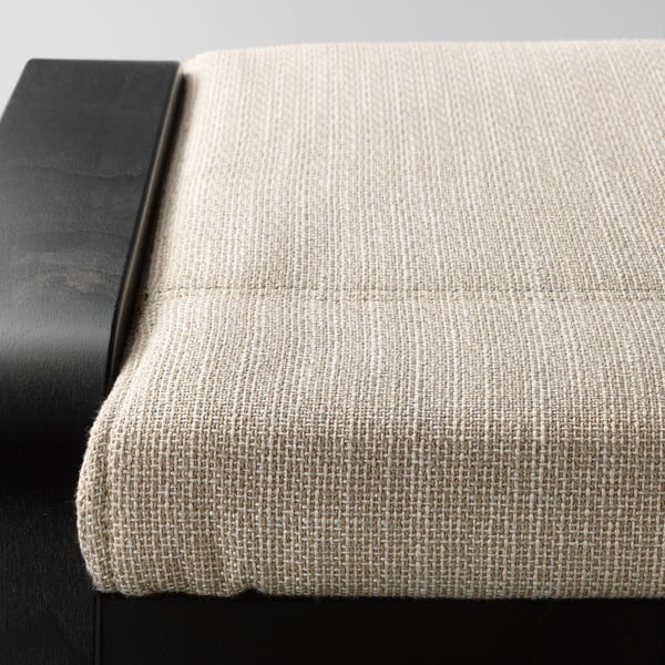 POÄNG Fotskammel, brunsvart/Hillared beige