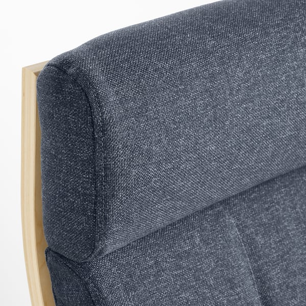 POÄNG Lenestol, bjørkefiner/Gunnared blå