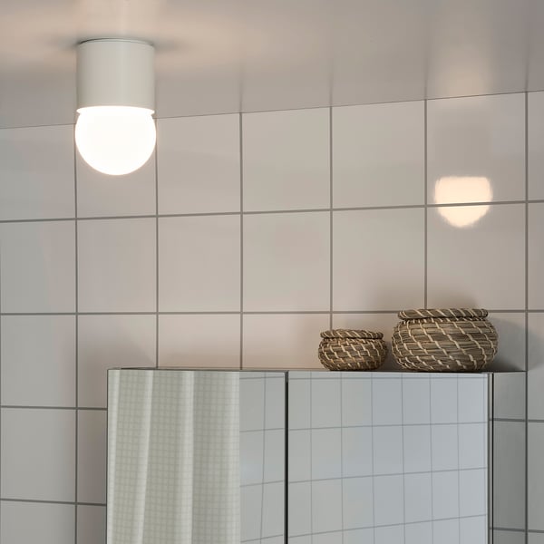 RAKSTA LED-tak-/vegglampe - dimbar hvit - IKEA
