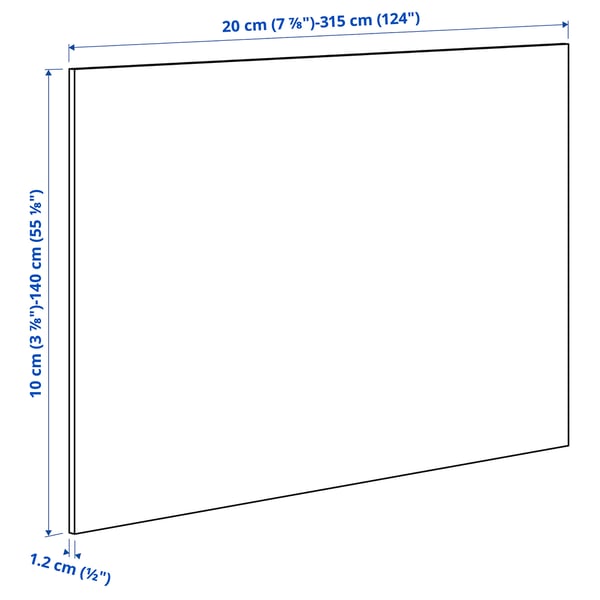 RUNSBÄCK Spesialtilpasset veggplate, matt offwhite/marmormønstret høytrykksporselen, 1 m²x1.2 cm