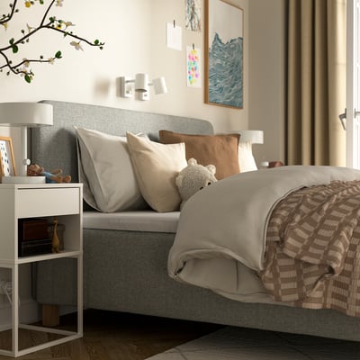 SKOGSKOVALL Sengeteppe, beige, 160x250 cm