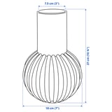 SKOGSTUNDRA Vase, hvit, 27 cm
