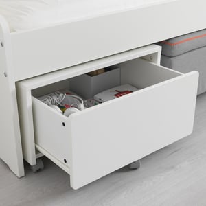 SLÄKT Kasse til oppbevaring med hjul - hvit - IKEA