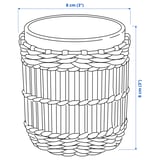 SLIPPRIG Telysholder, håndlaget myrull