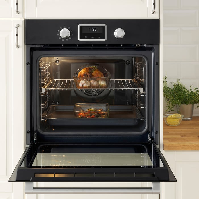 SMAKSAK Varmluftsovn, svart IKEA