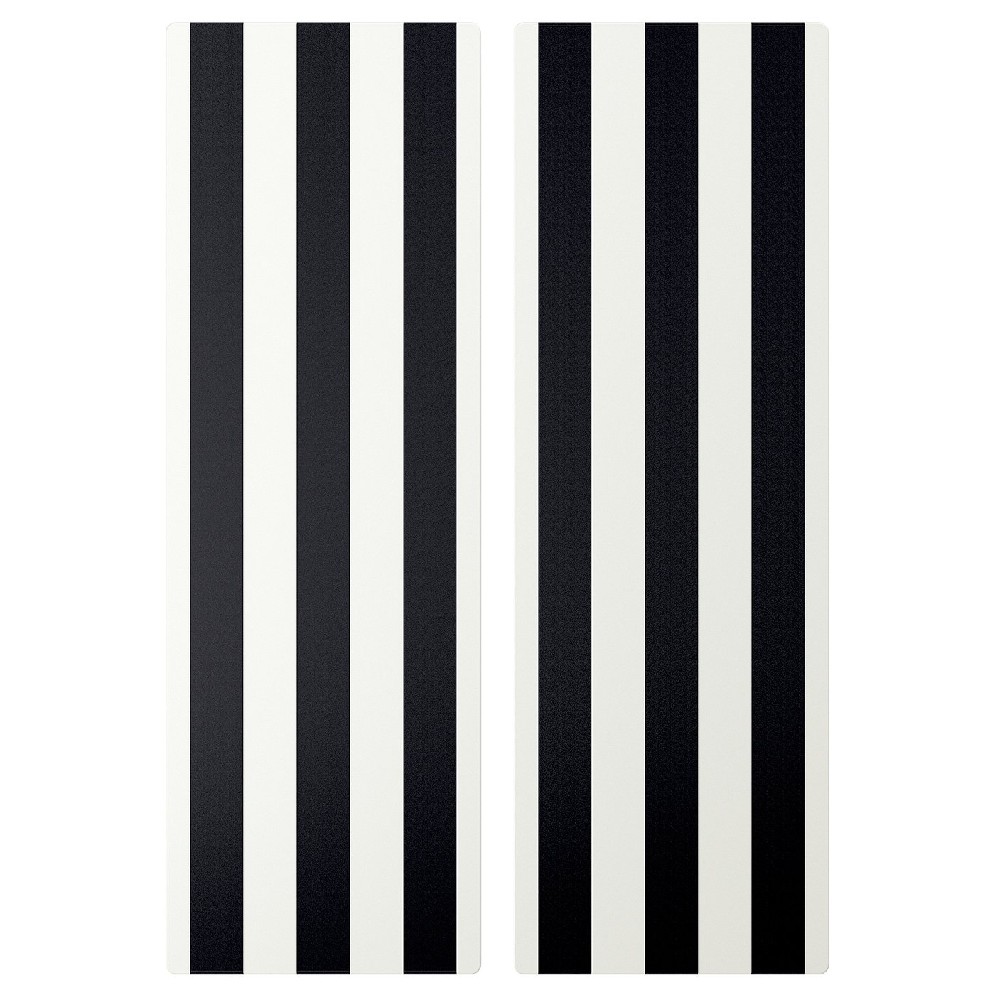 SMÅSTAD Dør - svart/hvit stripe 30x90 cm