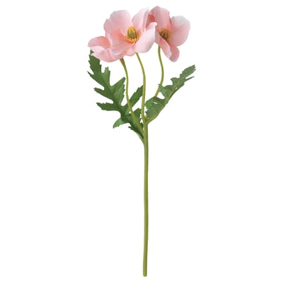 SMYCKA Kunstige blomster, inne/ute/valmue rosa, 27 cm
