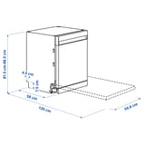SÖDERBODA Oppvaskmaskin for innbygging, IKEA 500 rustfritt stålfarge, 60 cm