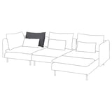SÖDERHAMN Innerpute rygg, til 3-seters sofa, for utskifting, L