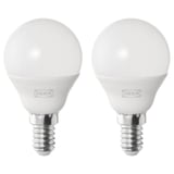 SOLHETTA LED-pære E14 470 lumen, globe opalhvit, 4000 K